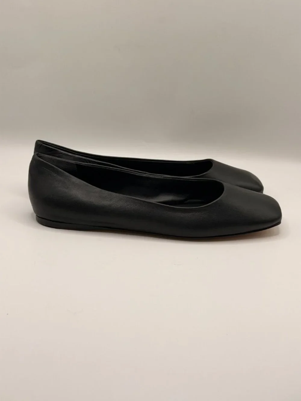 Franco Sarto Flxamaya Women's Black Leather Flexable Flat Sz 6.5